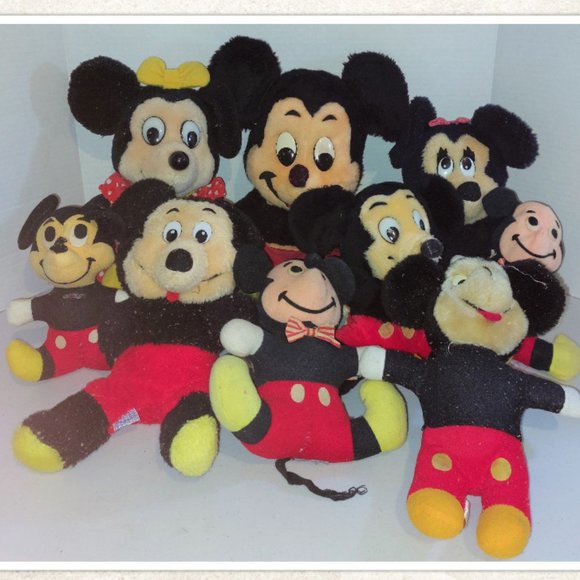 Disney Other - Vintage 1970's/80's Mickey & Minnie Plush Lot of 9